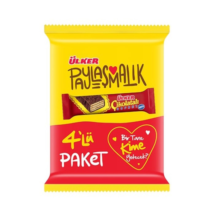 Ulker Chocolate Wafer Pack (4 pcs) 