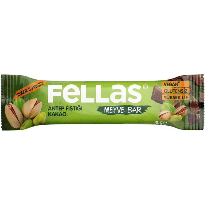 Fellas Antep Fıstıklı ve Kakaolu Meyve Barı (40 gr)