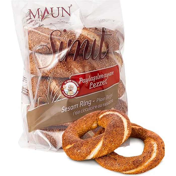 Maun Turkish Sesame Bagel Simit 5 pcs (400 gr 14.1oz)