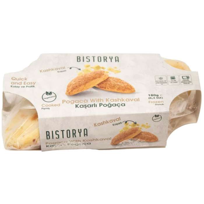 Bistorya Cooked Frozen Pogaca with Kashkaval (180 gr)