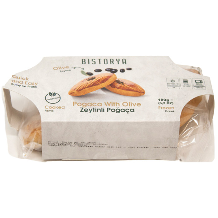 Bistorya Cooked Frozen Pogaca with Olive (180 gr)