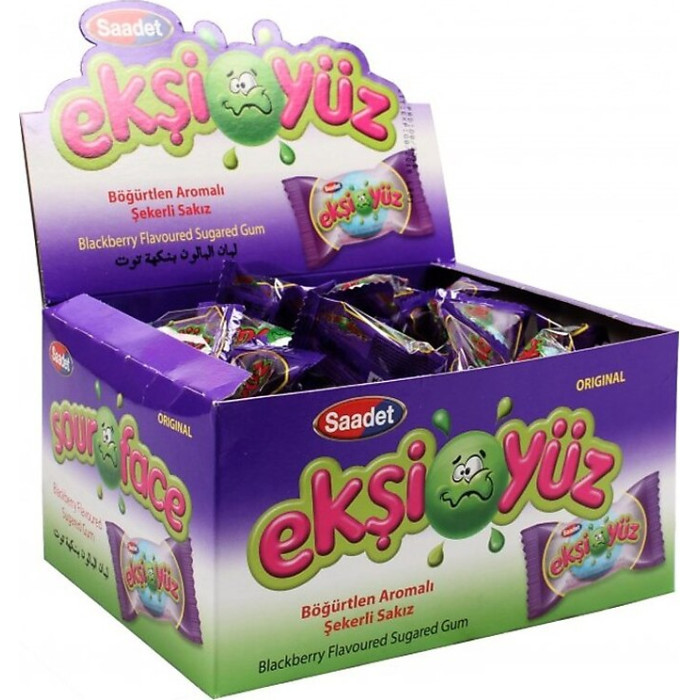 Ekşiyüz Böğürtlenli Sakız (100 pcs box)