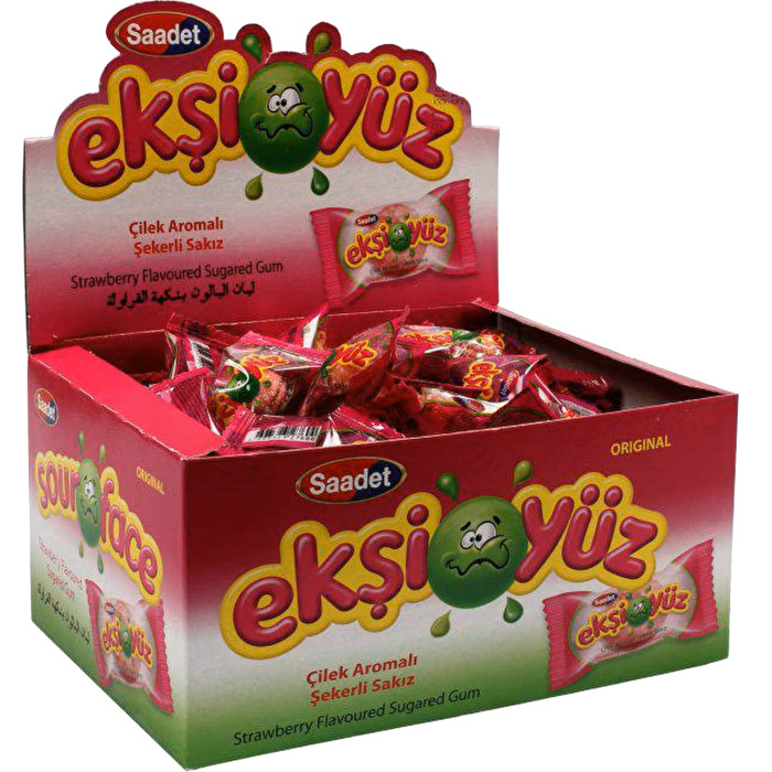 Ekşiyüz Çilekli Sakız (100 pcs box)