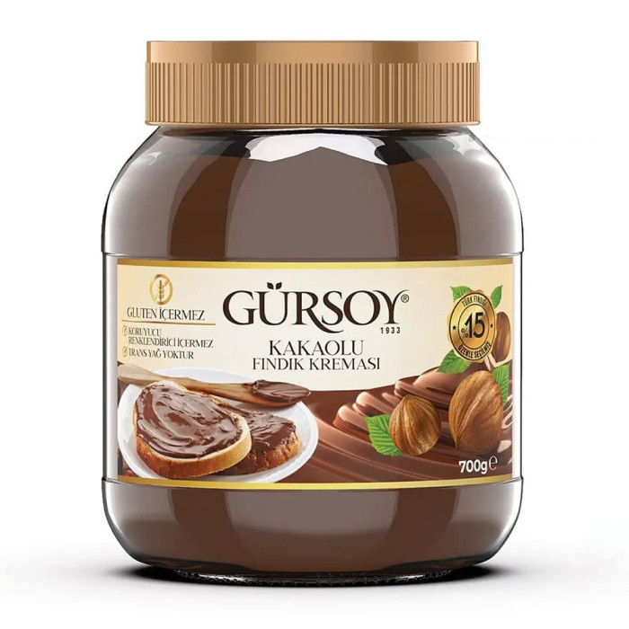 Gürsoy Hazelnut Cream Spread with Cacao (700 gr)