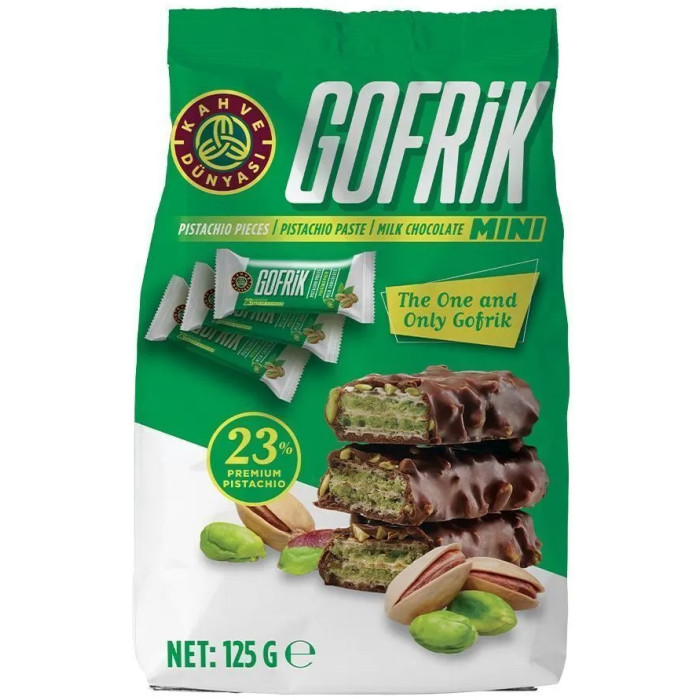 Kahve Dünyası Gofrik Chocolate with Antep Pistachio Pack (125 gr)