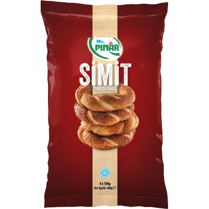 Pınar Turkish Sesame Bagel Simit 4 pcs (400 gr 14.1oz)