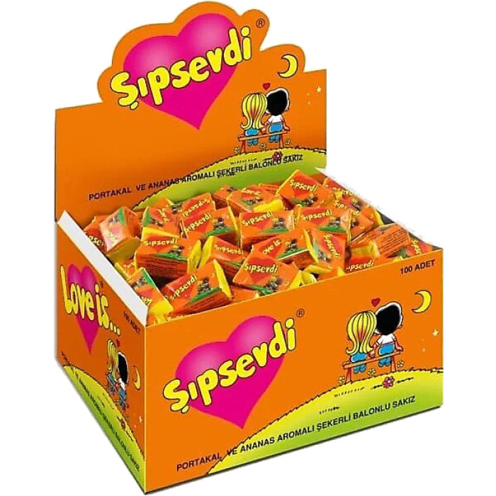 Şıpsevdi Orange and Pineapple Gum (100 pcs box)